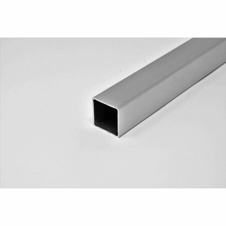 EZTUBE Standard Square Extrusion  Silver, 84in L x 1in W x 1in H 100-100-7